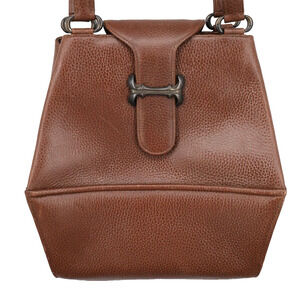 Elizabeth Rand Bag Womens Brown Leather Shoulder Strap Handbag Vintage Rare